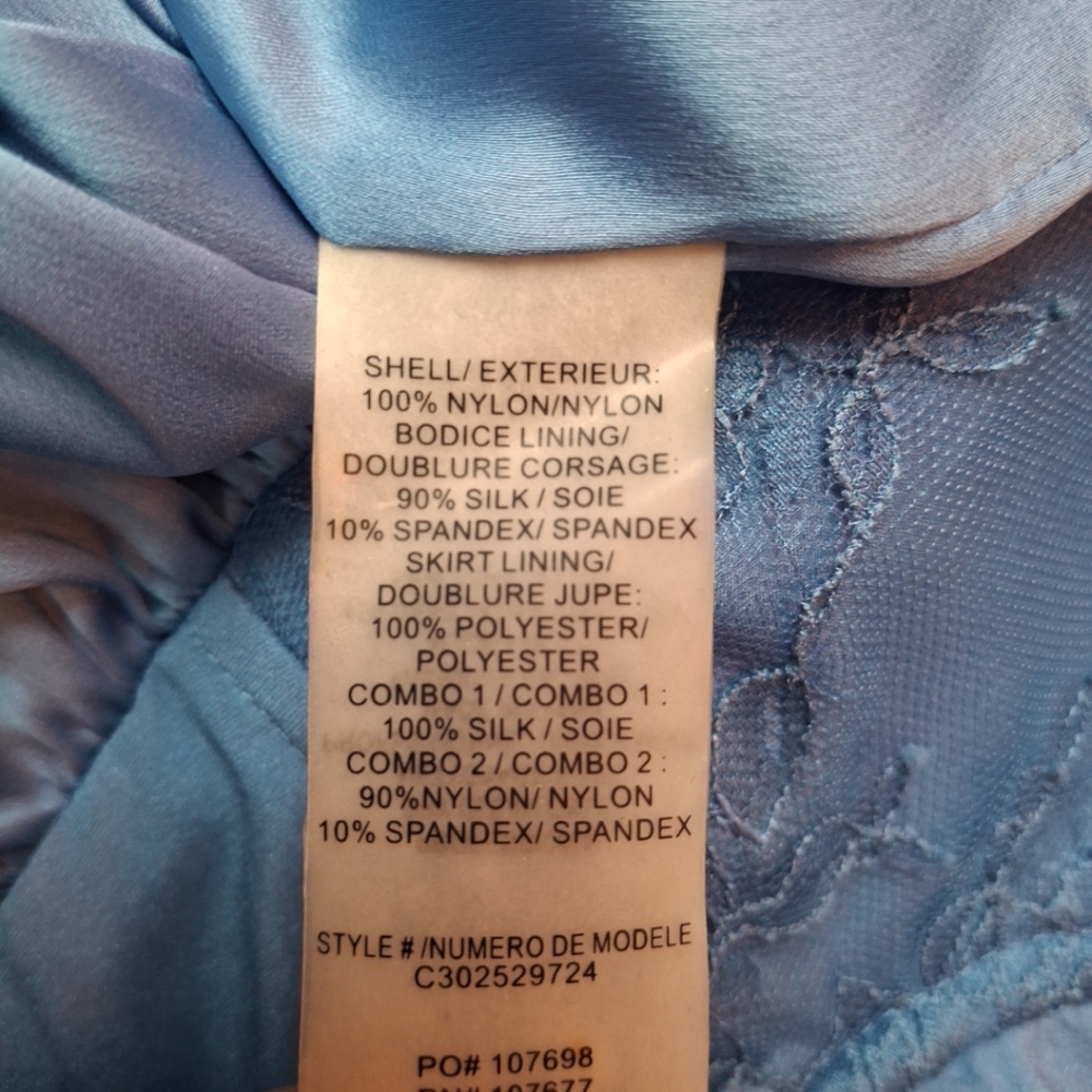 Alice And Olivia Periwinkle Blue Lace Ruffle Bustier Dress Size 4 - Picture 9 of 10